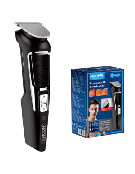 Tagliacapelli Hoomei HM-7778 Ricaricabile 60 Minuti Autonomia 4 Pettini