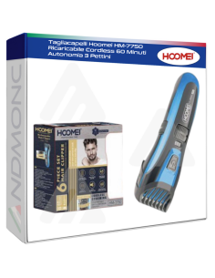 Tagliacapelli Hoomei HM-7750 Ricaricabile Cordless 60...