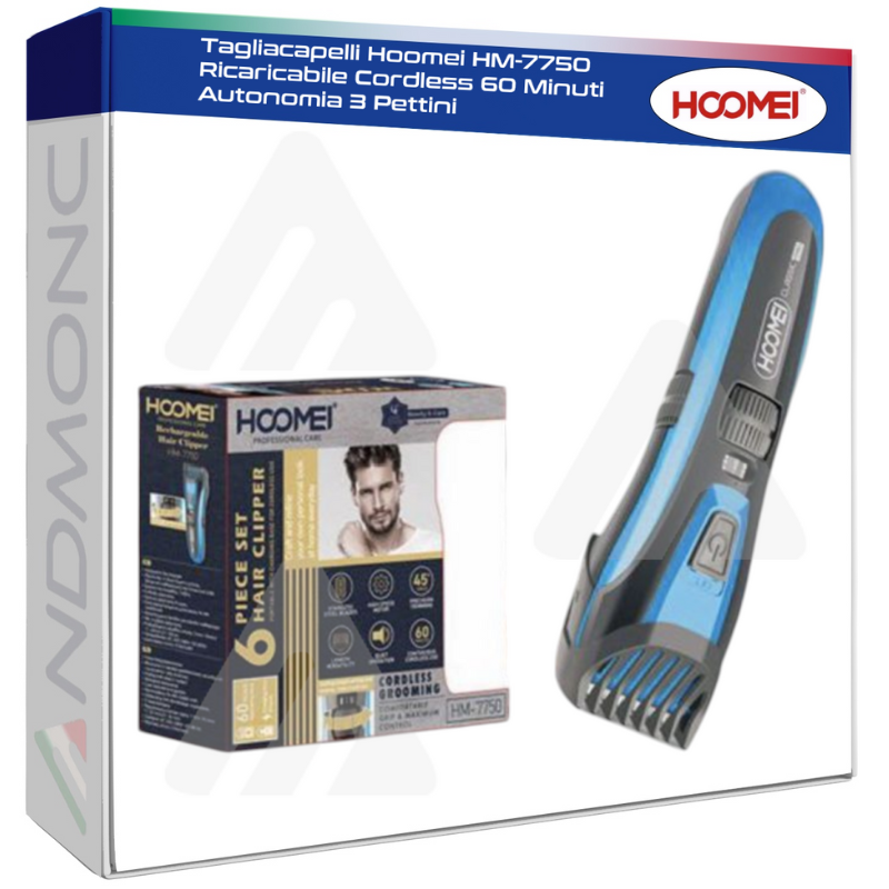 Tagliacapelli Hoomei HM-7750 Ricaricabile...