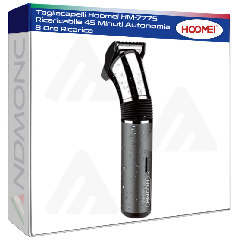 Tagliacapelli Hoomei HM-7775 Ricaricabile 45 Minuti Autonomia 8 Ore Ricarica