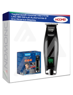 Tagliacapelli Hoomei HM-7772 Litio 180 Minuti Autonomia 2...