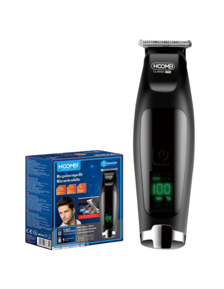 Tagliacapelli Hoomei HM-7772 Litio 180 Minuti Autonomia 2 Ore Ricarica Display