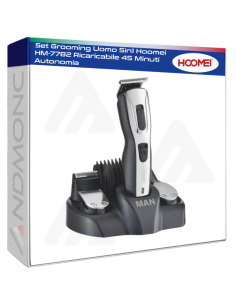 Set Grooming Uomo 5in1 Hoomei HM-7782 Ricaricabile 45...