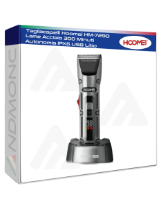 Tagliacapelli Hoomei HM-7290 Lame Acciaio 300 Minuti...