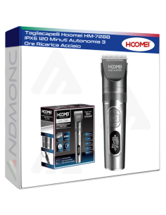 Tagliacapelli Hoomei HM-7288 IPX6 120 Minuti Autonomia 3...