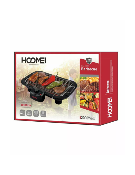 Barbecue Grill Bistecchiera Carne Verdure Hoomei HM-5958 Piastra 2000w