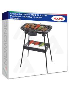 Griglia Barbecue BBQ Grill Con Piedistallo 2000W Hoomei...