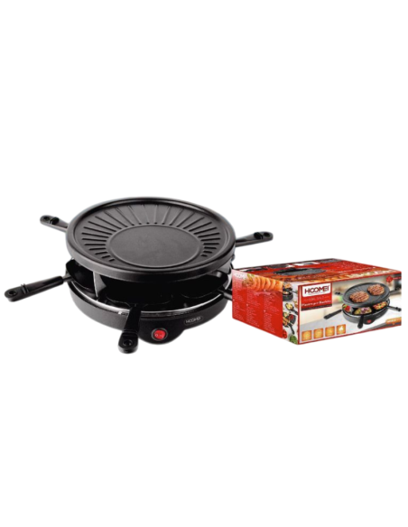 Hoomei HM-5942 Piastra a Racchetta 800W 6 Mini-Pans Diametro 22.5cm