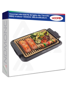 Hoomei HM-5975 Griglia da Tavolo BBQ Indoor 1000W...