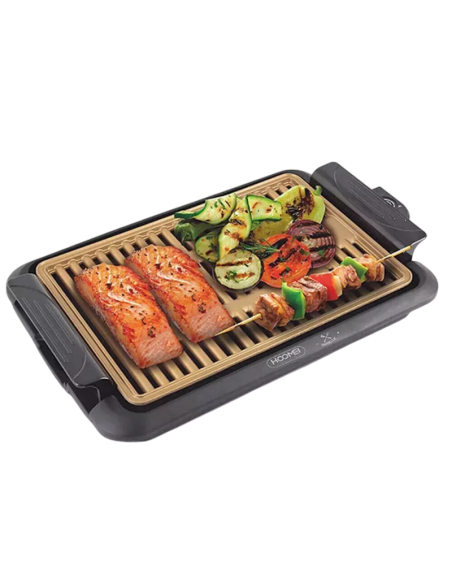 Hoomei HM-5975 Griglia da Tavolo BBQ Indoor 1000W 38.2x25.2cm