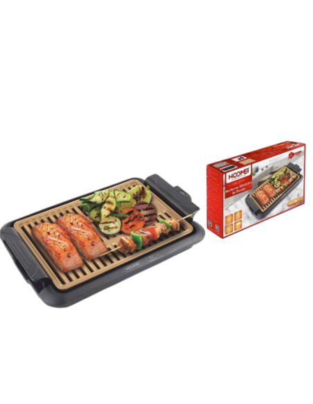 Hoomei HM-5975 Griglia da Tavolo BBQ Indoor 1000W 38.2x25.2cm