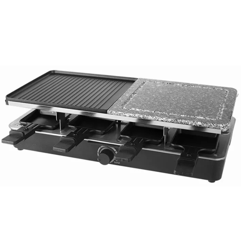 Piastra Griglia Raclette x 8 Persone Termostato...