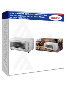 HOOMEI HM-5211 Forno Elettrico Multifunzione 10L 800W...