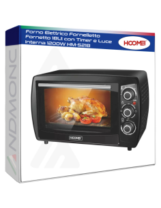 Forno Elettrico Fornelletto Fornetto 18Lt con Timer e...