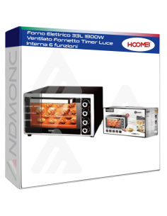 Forno Elettrico Ventilato Fornetto Timer Luce Interna...
