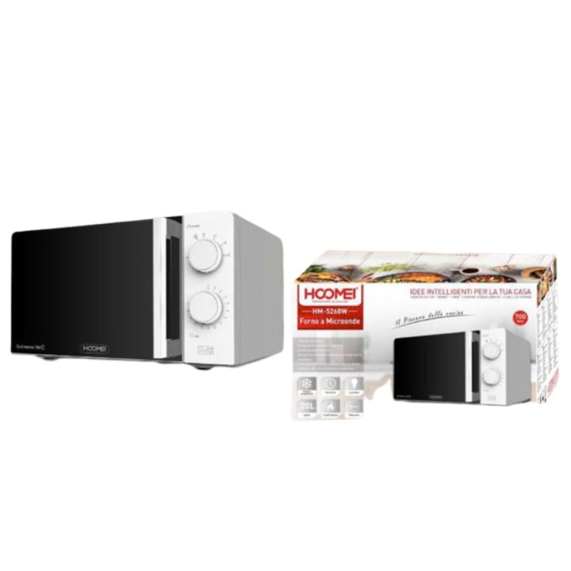 HOOMEI HM-5268W Forno a Microonde 20L 700W 6...