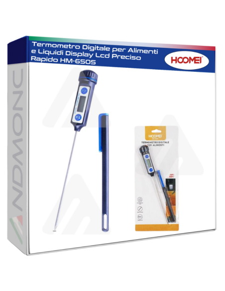 Termometro Digitale per Alimenti e Liquidi Display Lcd Preciso Rapido HM-6505