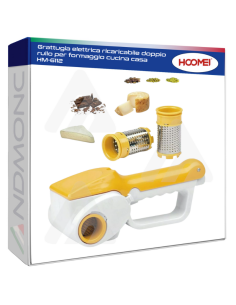 Grattugia elettrica ricaricabile doppio rullo per...