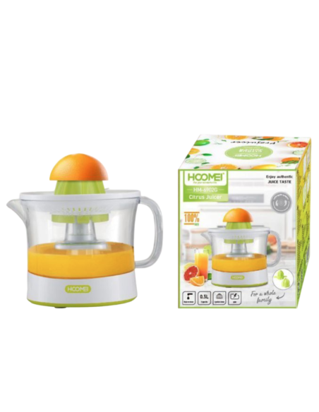 HOOMEI HM-6902G Spremiagrumi Elettrico 0.5L 25W 2 Coni Rotazione Bidirezionale