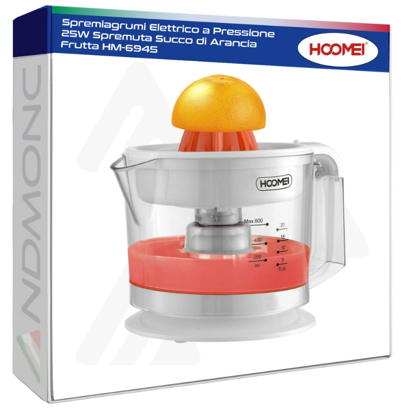 Spremiagrumi Elettrico a Pressione 25W Spremuta Succo di Arancia Frutta HM-6945
