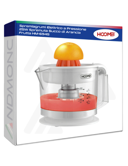 Spremiagrumi Elettrico a Pressione 25W Spremuta Succo di Arancia Frutta HM-6945