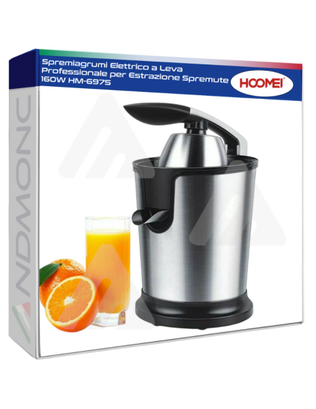 Spremiagrumi Elettrico a Leva Professionale per Estrazione Spremute 160W HM-6975