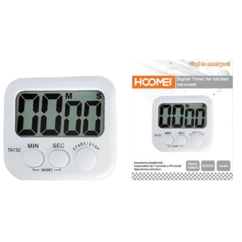 Timer Cucina Digitale HOOMEI HM6438W Grande...