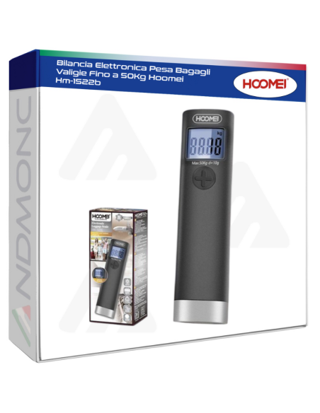 Bilancia Elettronica Pesa Bagagli Valigie Fino a 50Kg Hoomei Hm-1522b