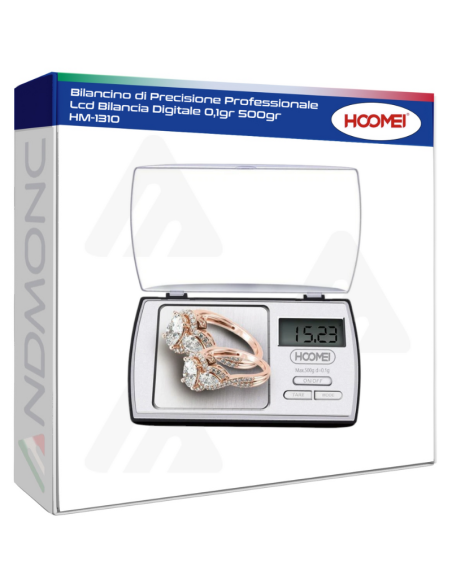 Bilancino di Precisione Professionale Lcd Bilancia Digitale 0,1gr 500gr HM-1310