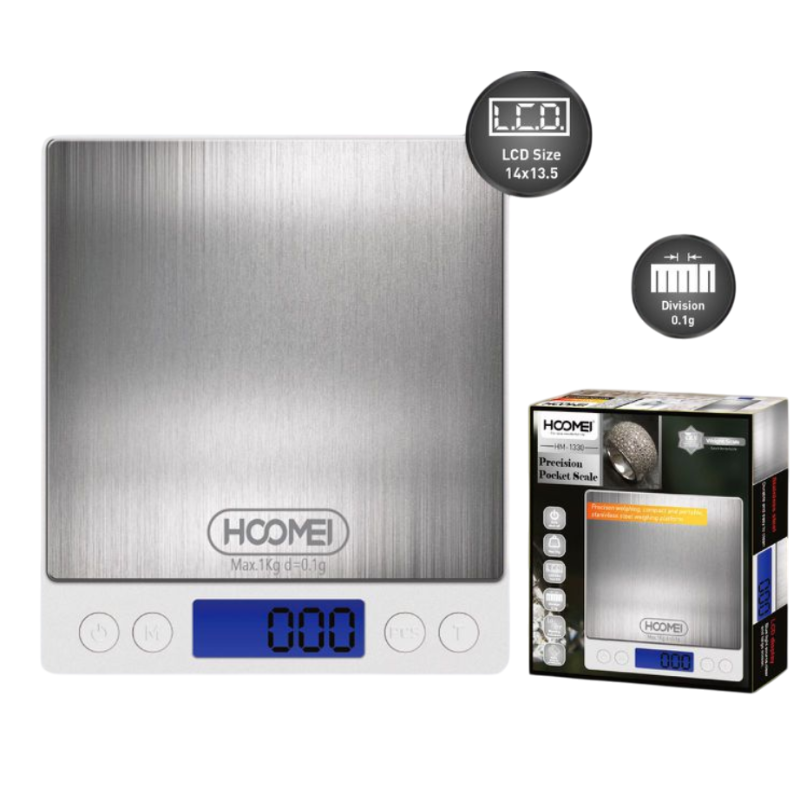 Bilancia Digitale Tascabile Hoomei HM1330 1kg...