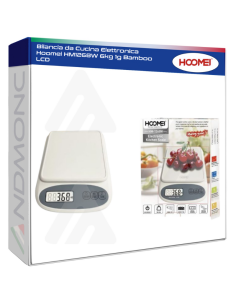 Bilancia da Cucina Elettronica Hoomei HM1268W 6kg 1g...