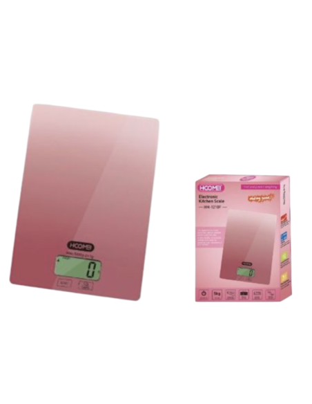 Bilancia da Cucina Elettronica HOOMEI HM-1210F - 5kg1g - Rosa