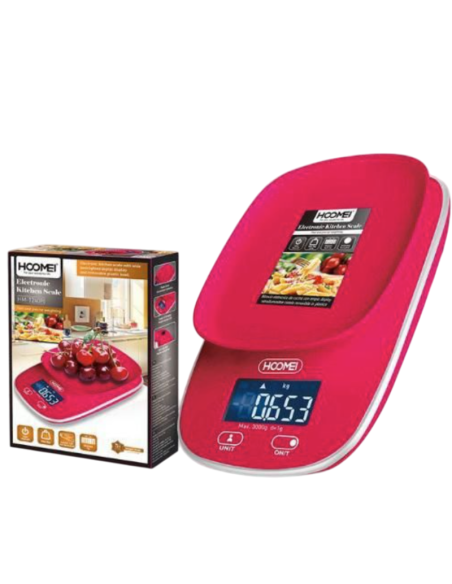 Bilancia da Cucina Elettronica Hoomei HM1240R 3kg 1g LCD