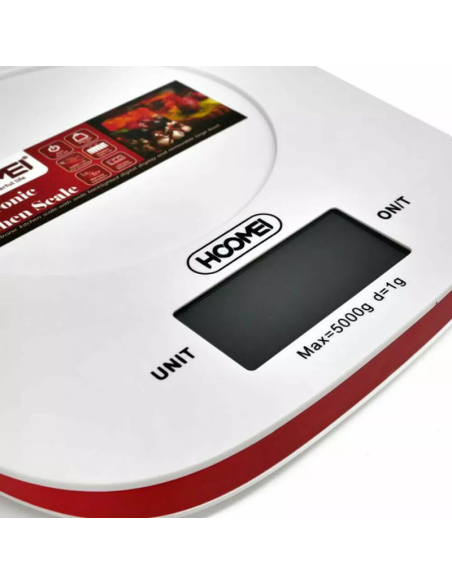 Bilancia Elettronica da Cucina con Ciotola Removibile Display LCD Max 5Kg HM1235