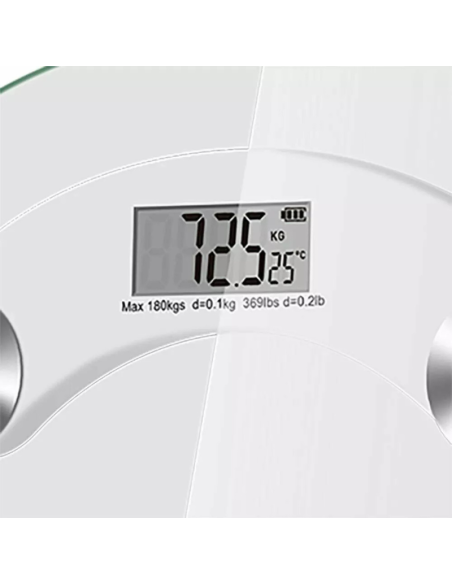 Bilancia Elettronica Pesapersona Vetro Temperato Gradi Display Lcd 180Kg HM-1512