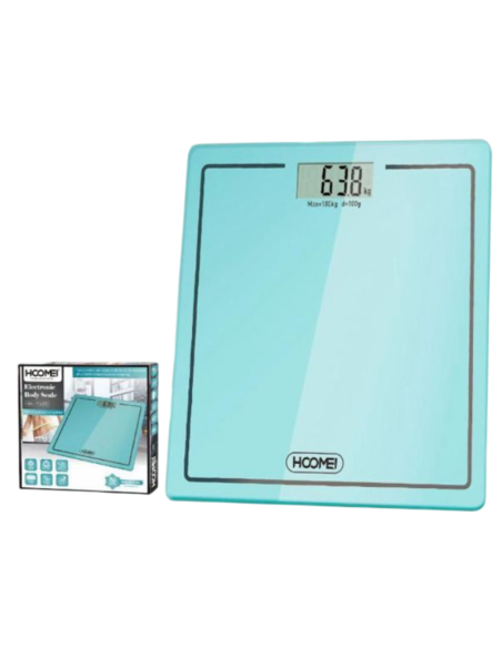 Bilancia Pesapersone Elettronica Hoomei HM-1548B 180kg LCD Ampio Accensione Auto