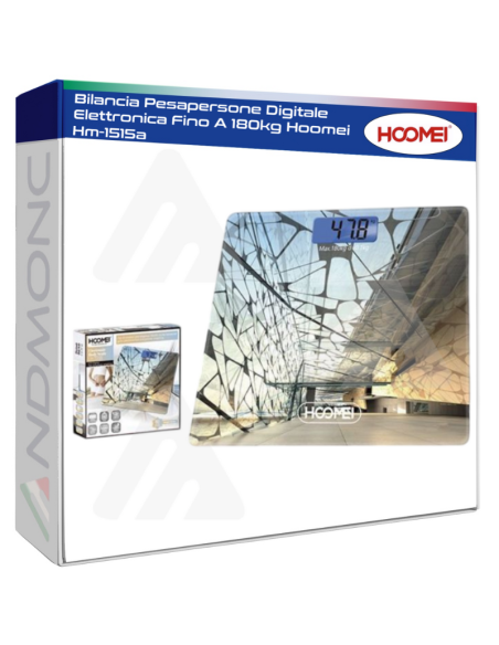 Bilancia Pesapersone Digitale Elettronica Fino A 180kg Hoomei Hm-1515a