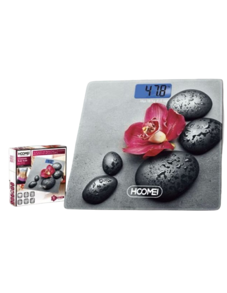 Bilancia Elettronica Pesapersone con Display LCD In Vetro Snap On 180Kg HM-1515D