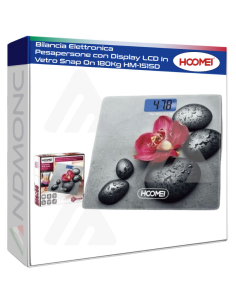 Bilancia Elettronica Pesapersone con Display LCD In Vetro...