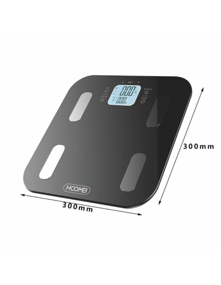 Bilancia Pesapersone Impedenziometrica Hoomei HM-1560 180kg LCD Ampio Analisi