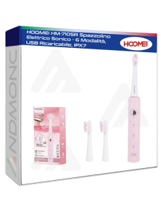 HOOMEI HM-7105R Spazzolino Elettrico Sonico - 6 Modalità,...