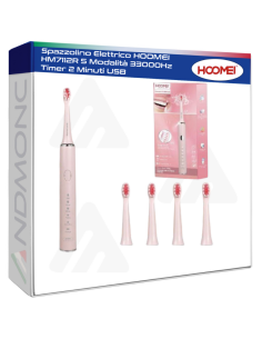 Spazzolino Elettrico HOOMEI HM7112R 5 Modalità 33000Hz...