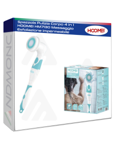 Spazzola Pulizia Corpo 4 in 1 HOOMEI HM7130 Massaggio...