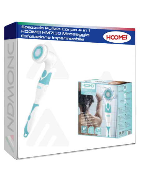 Spazzola Pulizia Corpo 4 in 1 HOOMEI HM7130 Massaggio Esfoliazione Impermeabile