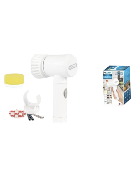 HOOMEI Spazzola Pulizia Elettrica 3in1 HM-2320 Rotante a Batteria IPX5 3 Testine