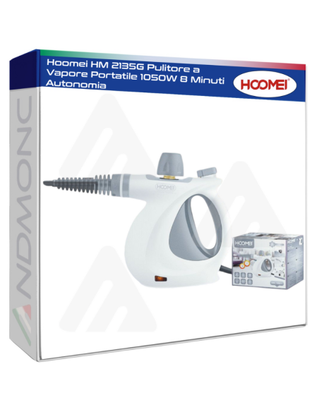Hoomei HM 2135G Pulitore a Vapore Portatile 1050W 8 Minuti Autonomia