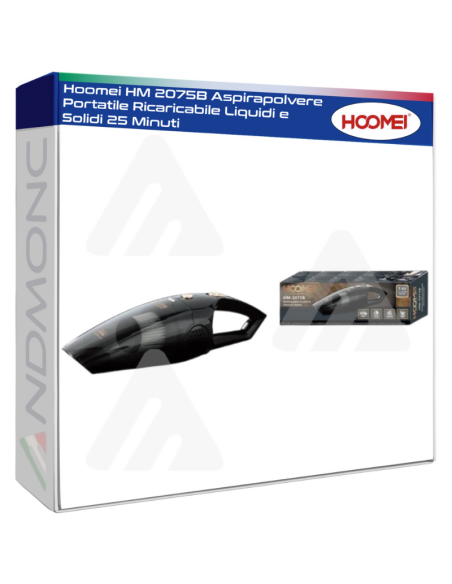 Hoomei HM 2075B Aspirapolvere Portatile Ricaricabile Liquidi e Solidi 25 Minuti