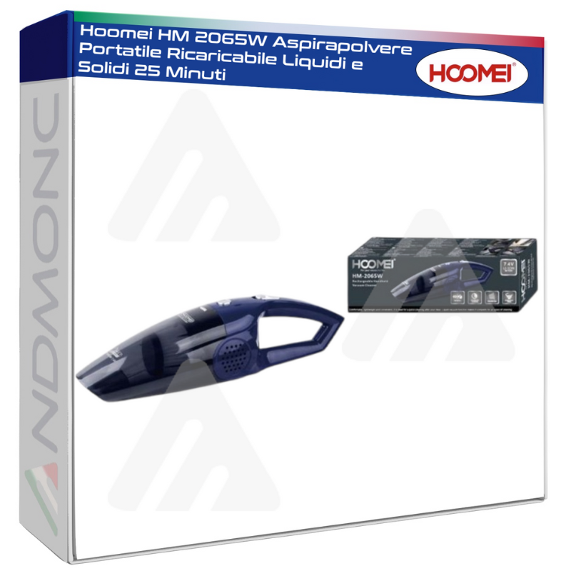 Hoomei HM 2065W Aspirapolvere Portatile Ricaricabile Liquidi e Solidi 25 Minuti