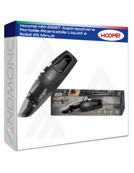 Hoomei HM 2168T Aspirapolvere Portatile Ricaricabile Liquidi e Solidi 25 Minuti