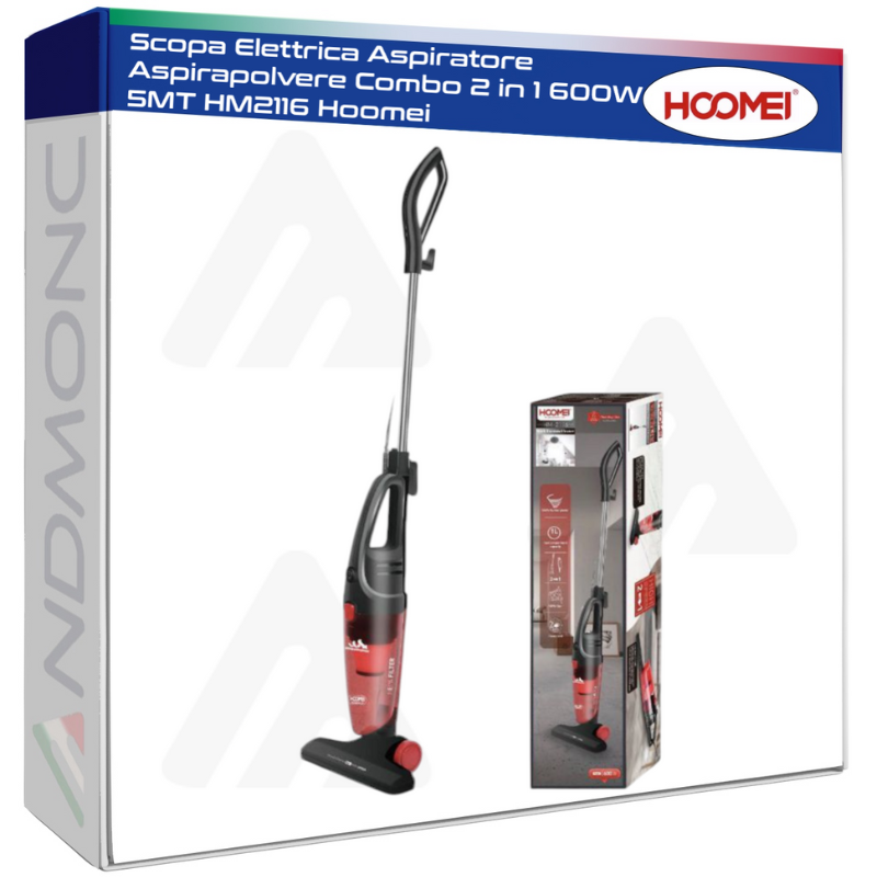 Scopa Elettrica Aspiratore Aspirapolvere Combo 2 in 1 600W 5MT HM2116 Hoomei